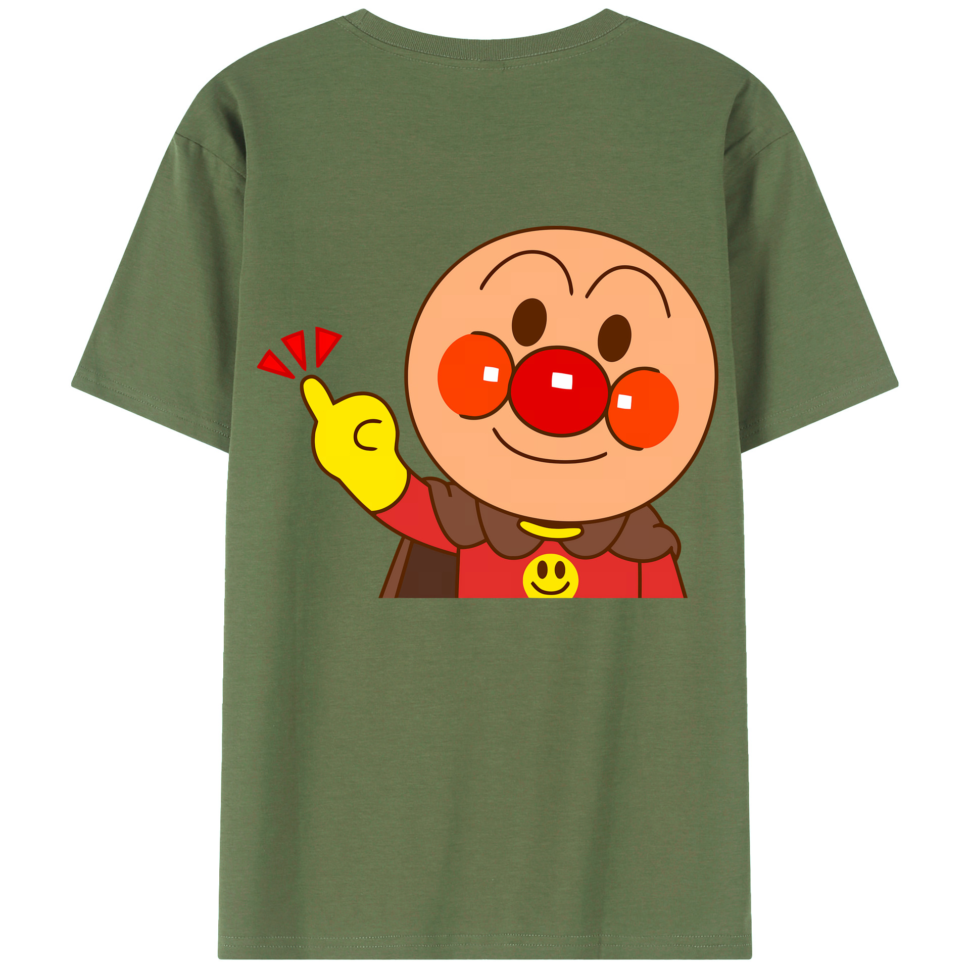 （画像用） アンパンマン Anpanman 綿100％ メンズ半袖Tシャツ（バックプリント） 通気性